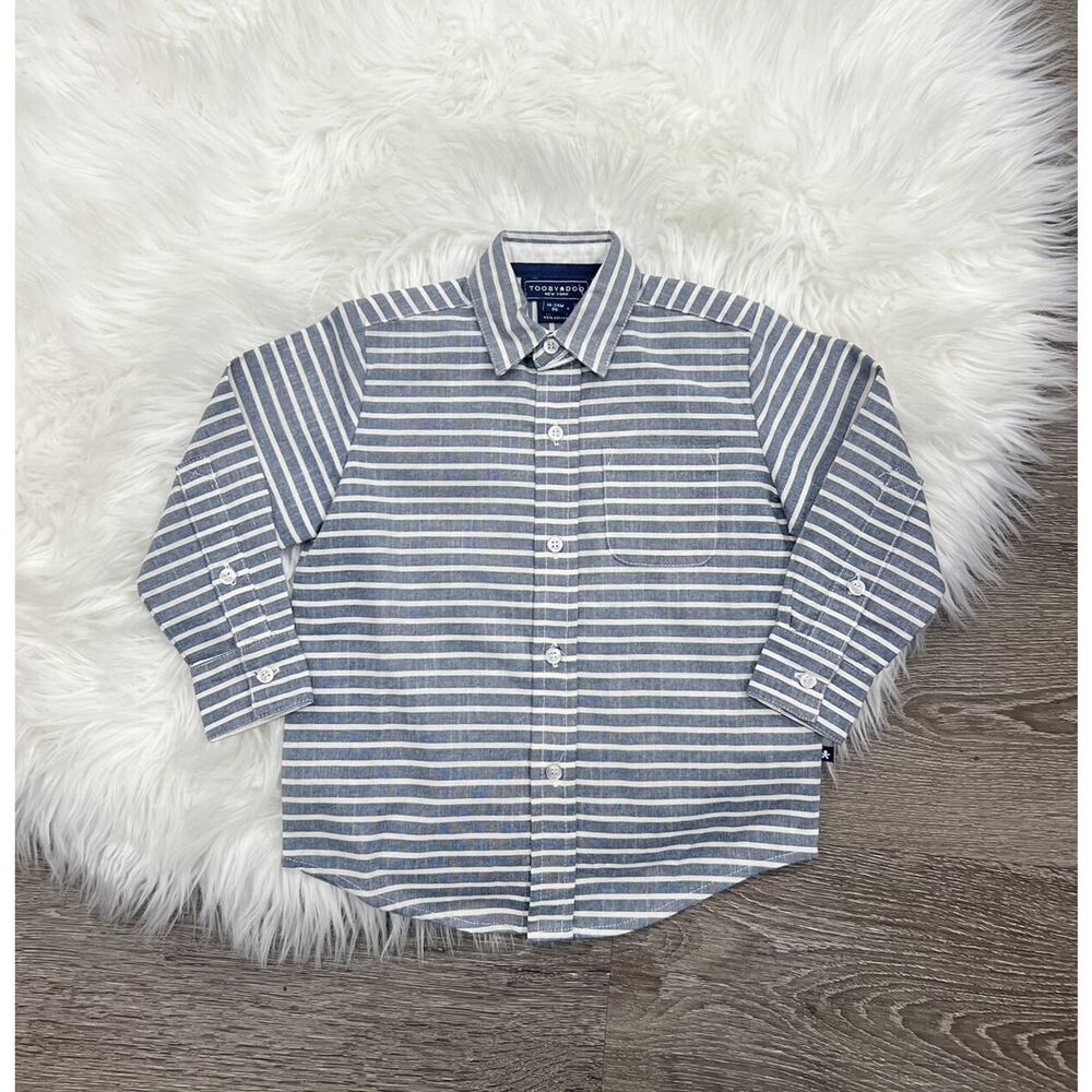 Toobydoo Linen Stripe Shirt‎ 3T (MSRP $58)